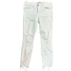 J BRAND | Demented Distressed White Crop Jeans